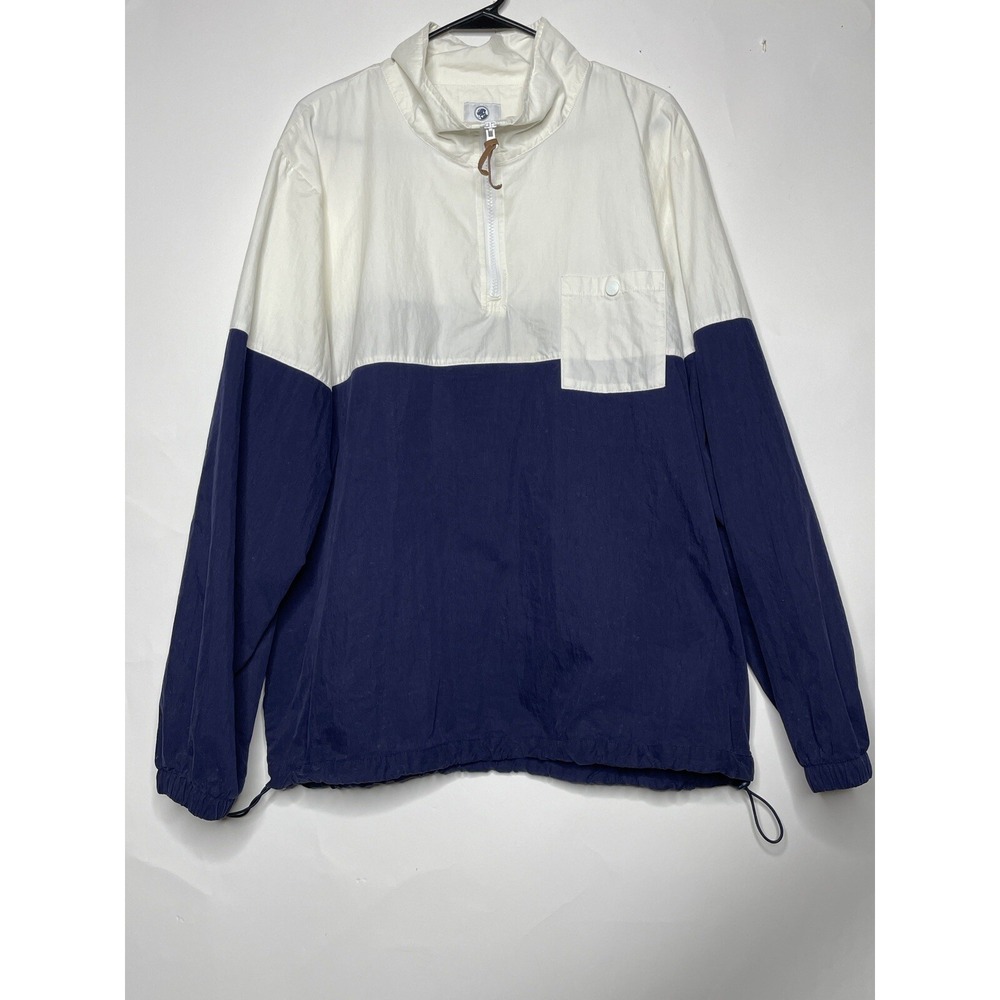 Southern Proper 1/4 Zip Pullover Sweater Size XL Preppy White Blue‎